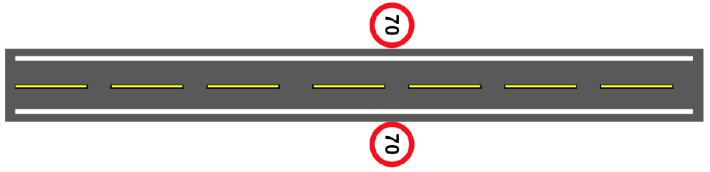 Skilt og oppmerking vei