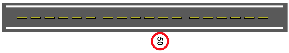 Skilt og oppmerking vei 5