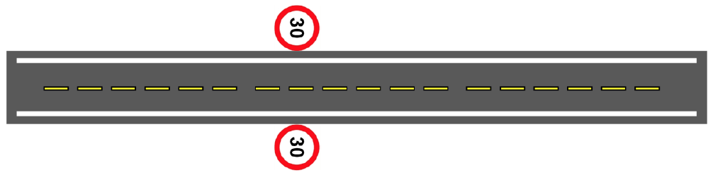 Skilt og oppmerking vei 3