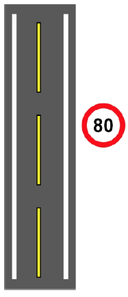 Skilt og oppmerking vei 4